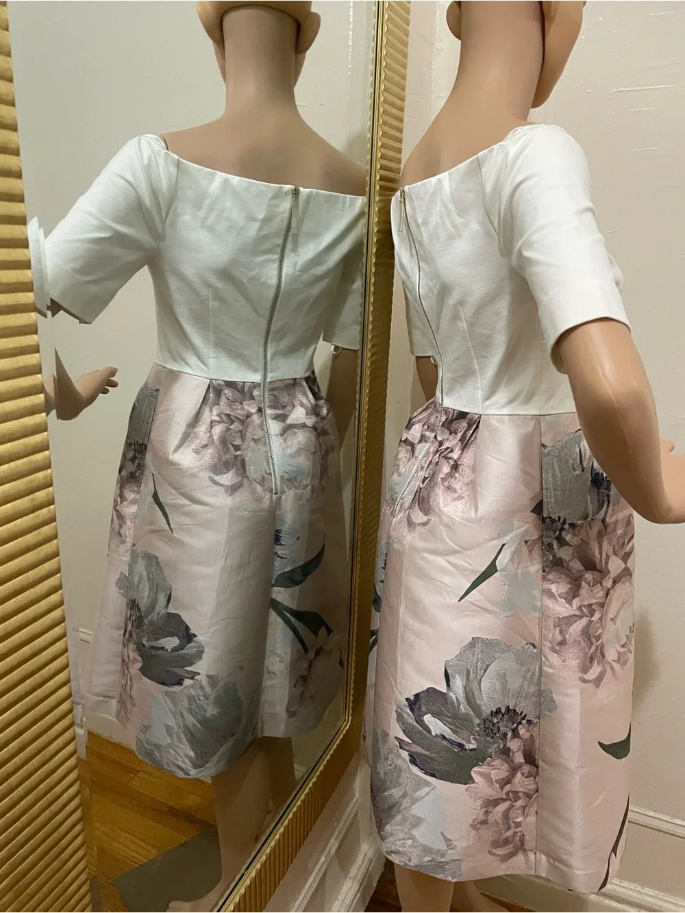 Ted Baker Blush Pink and Ivory Satin Lined Piece